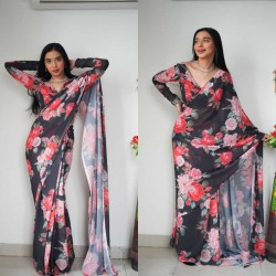 Premium Georgette fabric ready to wear floral saree